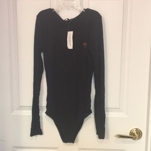 black XS bodysuit